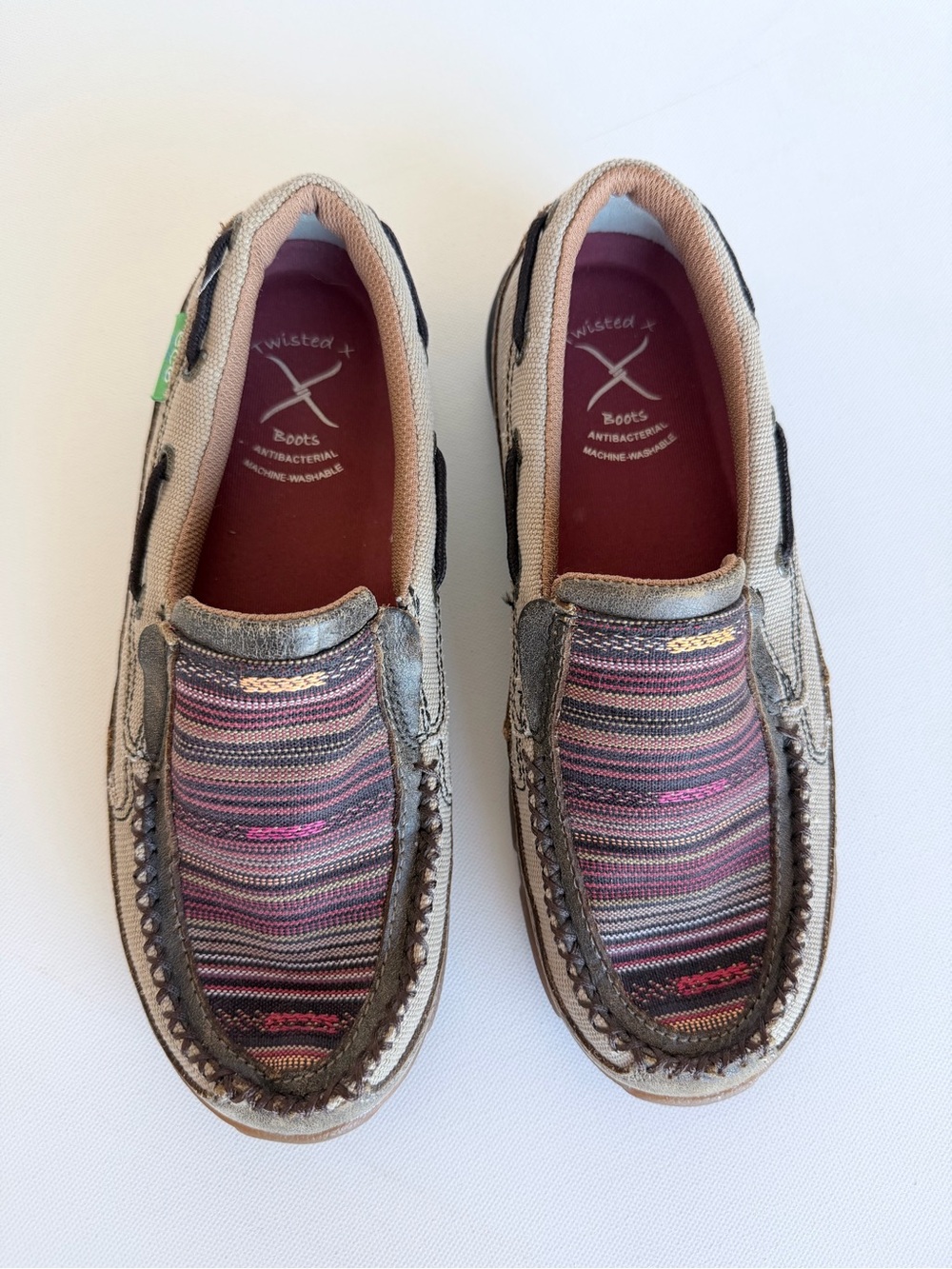 Twisted X ecoTWX Women’s 6M Driving Moc Slip On Striped Western Loafers
